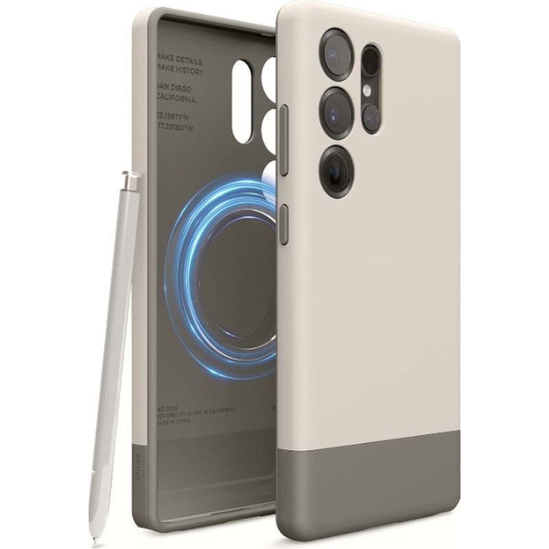 ELAGO Θήκη Samsung Galaxy S25 Ultra - Elago Magnetic Glide με MagSafe - Stone/Medium Grey