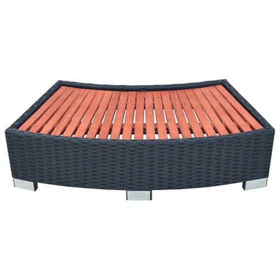 Vidaxl Σκαλοπάτι Για Σπα Μαύρο 92 X 45 X 25 Εκ. Από Συνθετικό Ρατάν image 1