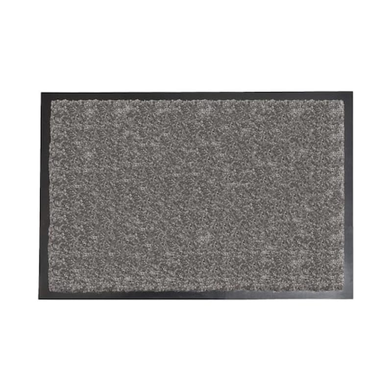 Πατάκι Χαλάκι Εισόδου Σε Γκρι Ανοιχτό Χρώμα Με Μαύρη Βάση 60×80 Cm, Baptiste