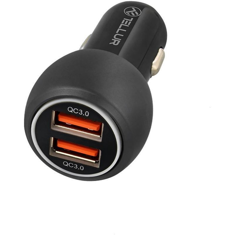 TELLUR Tellur Dual Usb Car Charger With Quickcharge 3.0 / 6a Φορτιστής Αυτοκινήτου Δύο Υποδοχών 36w