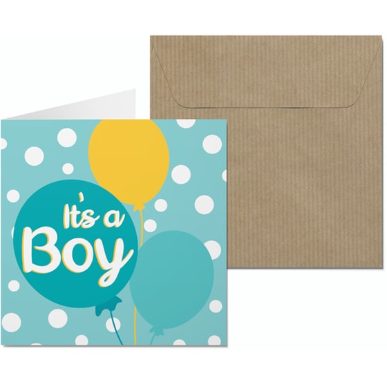 Ευχετήρια Κάρτα Coolbee It’s A Boy Balloons image 0