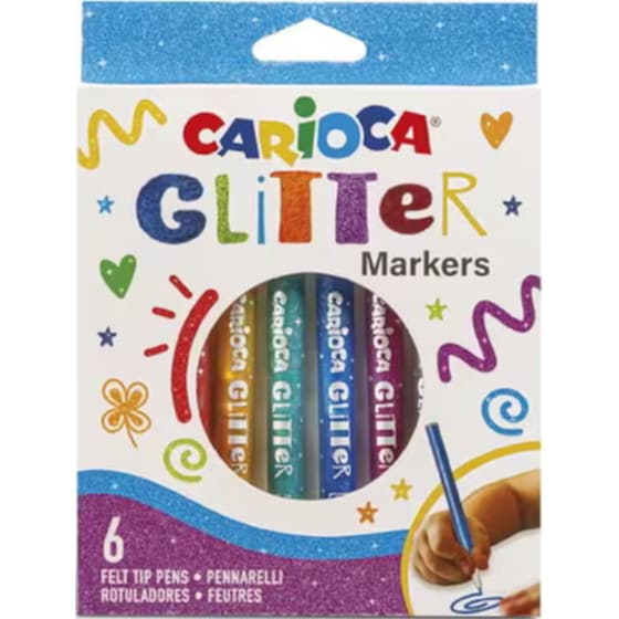 Μαρκαδόροι Carioca Glitter (6 Τεμάχια) image 0