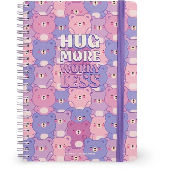 Σημειωματάριο Legami Ριγέ Σπιράλ Large Α5 Teddy Bear image 0