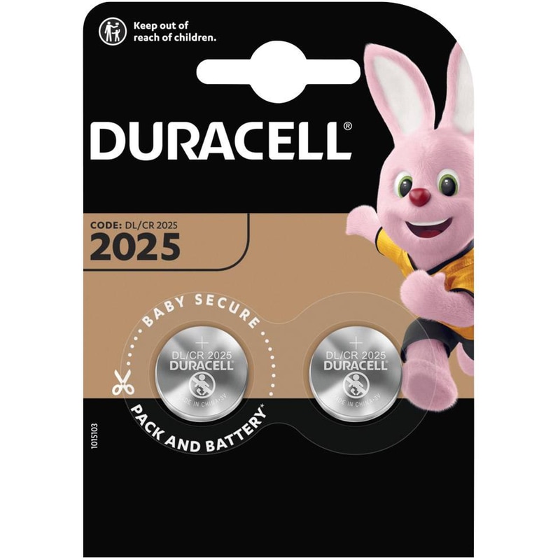 Buttoncell Μπαταρίες Λιθίου Duracell CR2025 3V 2τμχ DURACELL