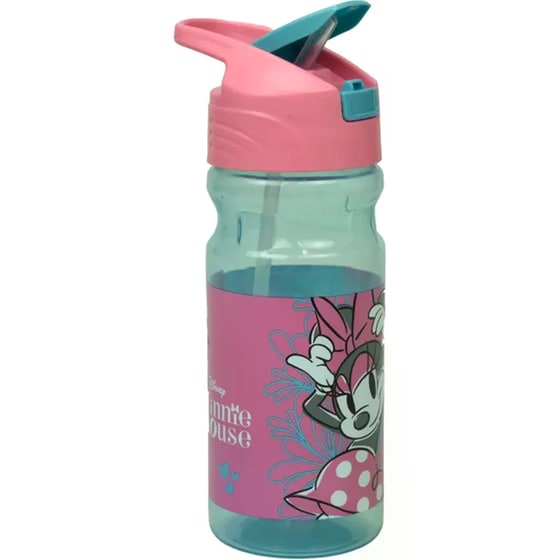 Παγούρι Gim Flip Minnie Mode με Καλαμάκι 500 ml Γαλάζιο image 1