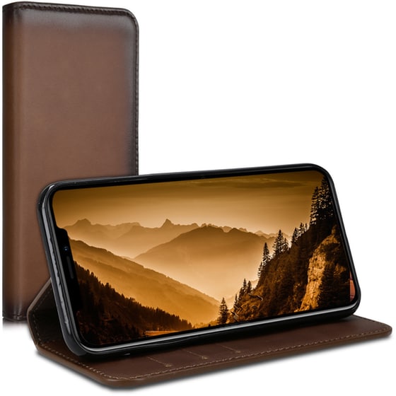 Θήκη Apple iPhone X/iPhone XS - Kalibri Wallet Leather Case - Vintage Brown image 1