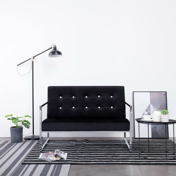 Διθέσιος Καναπές VidaXL 114x78cm - Μαύρο image 1