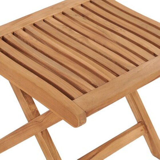 Υποπόδιο VidaXL Πτυσσόμενο από Μασίφ Ξύλο Teak 46.5x49x41.5 cm - Καφέ image 5
