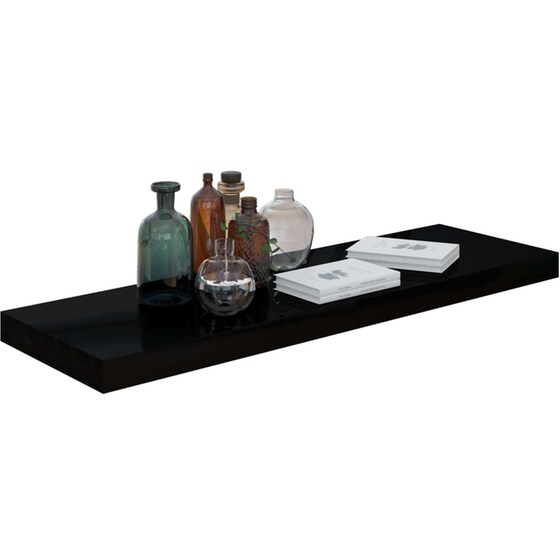 Ράφια Τοίχου VidaXL από MDF 80x23.5x3.8 cm 2 Τμχ - Μαύρο image 6