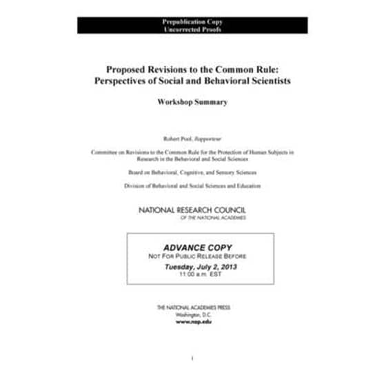 Proposed Revisions to the Common Rule image 0