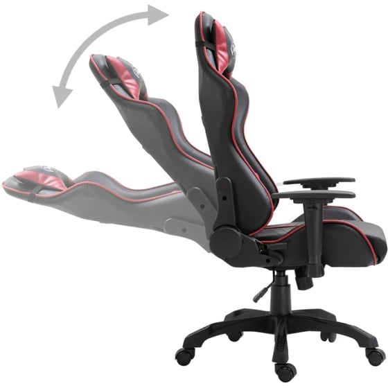 Gaming Καρέκλα VidaXL από Τεχνητό Δέρμα - Μαύρη/ Μπορντό image 2
