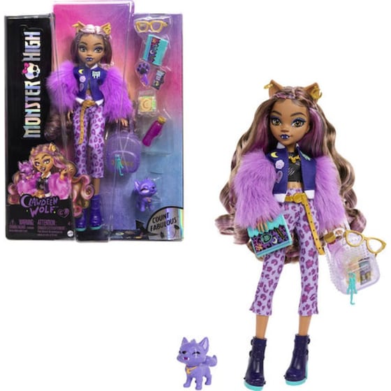 Κούκλα Mattel Monster High Κλοντίν Με Ζωάκι Και Αξεσουάρ image 0