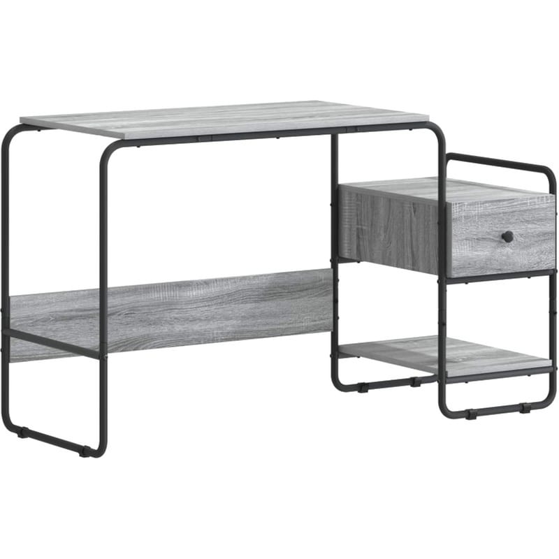 Γραφείο VidaXL με Αποθηκευτικό Χώρο 131,5x50x75,5 cm - Γκρι Sonoma