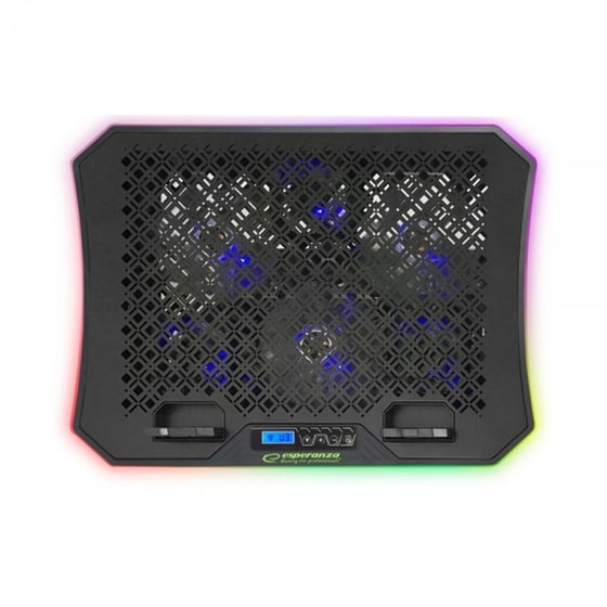 Βάση Laptop Cooler Esperanza Galerne EGC109 19" με smartphone stand - Black image 2