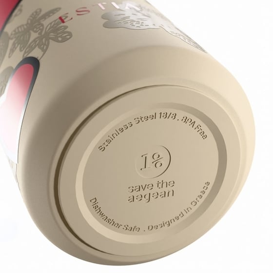 Μπουκάλι Θερμός Estia Lens Save The Aegean Tender Lace με Καλαμάκι 360 ml image 4