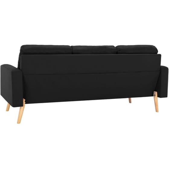 Τριθέσιος Καναπές Vidaxl 184x76cm - Μαύρος image 4