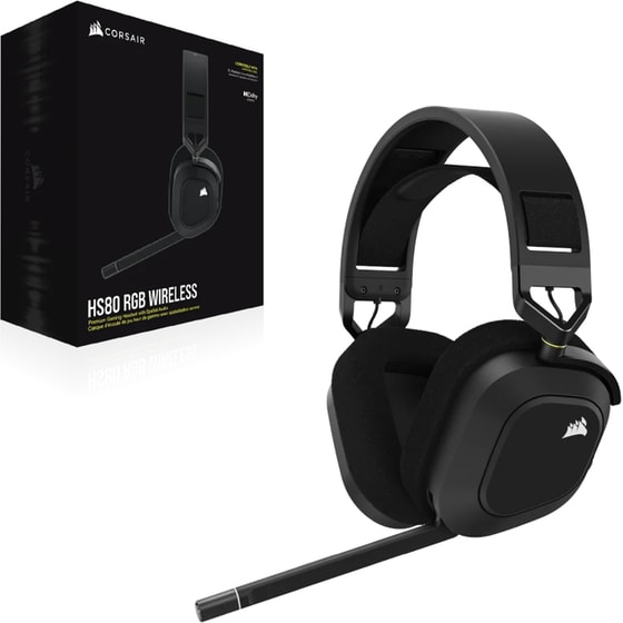 Corsair HS80 RGB Gaming Ασύρματα Ακουστικά 2.4 GHz - Μαύρα image 3