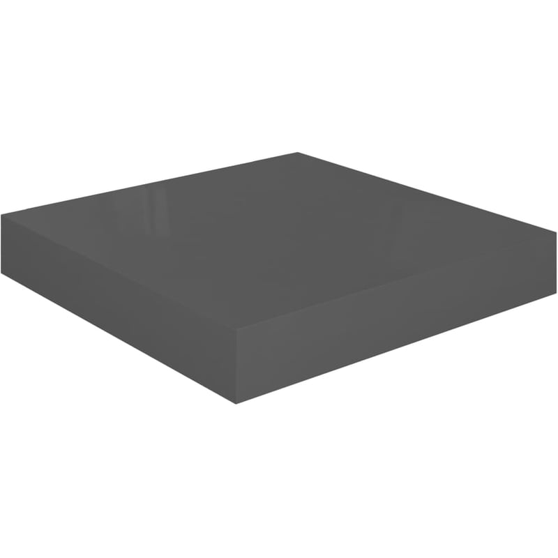 Ράφι Τοίχου VidaXL από MDF 23x23.5x3.8 cm - Γκρι/Γυαλιστερό