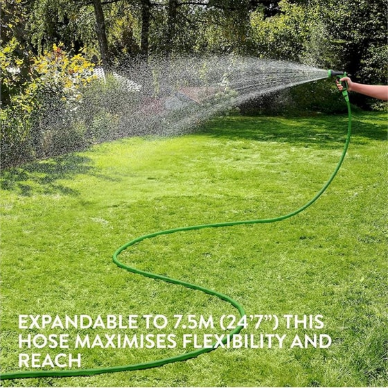 Λάστιχο Ποτίσματος Navaris Flexible Garden Hose Επεκτεινόμενο 3.75-7.5m - Πράσινο image 1