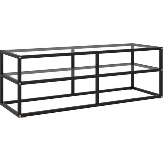 Έπιπλο Τηλεόρασης VidaXL Γυαλί 100x40x40cm - Μαύρο image 0