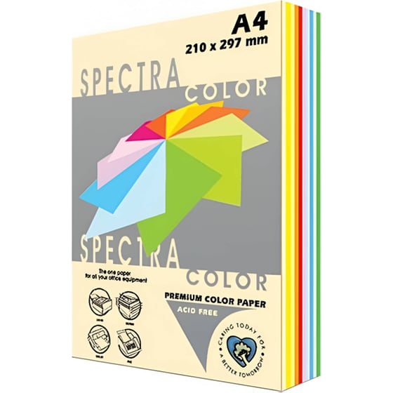 Spectra Χαρτί Εκτύπωσης Πολύχρωμο Α4 80gr 250 φύλλα image 1