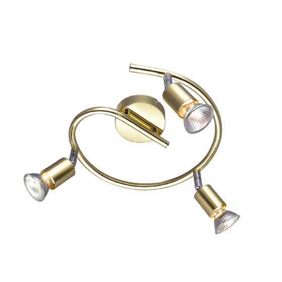 Σποτ Τρίφωτο Aca Μεταλλικό 26.6x25.2x16.8 cm - Χρυσό image 0
