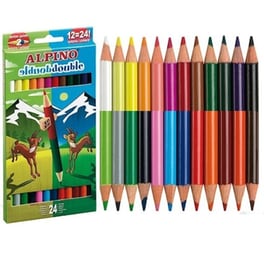 Alpino Ξυλομπογιες Διπλες 12=24τμχ.