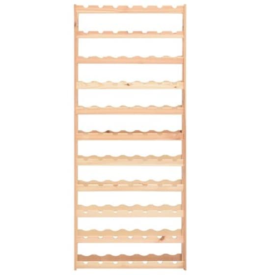 Ραφιέρα/Σταντ Κρασιών Vidaxl Από Μασίφ Ξύλο Πεύκου Για 77 Φιάλες - Φυσικό Χρώμα Ξύλου image 3