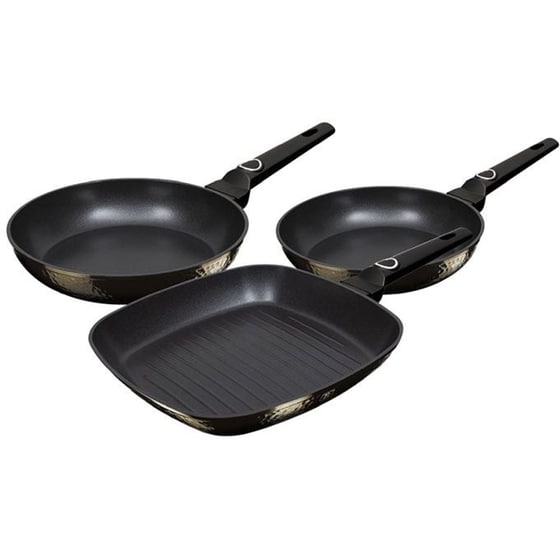 Σετ Τηγάνια BERLINGER HAUS BH-6073 3 τμχ Μαύρο image 0