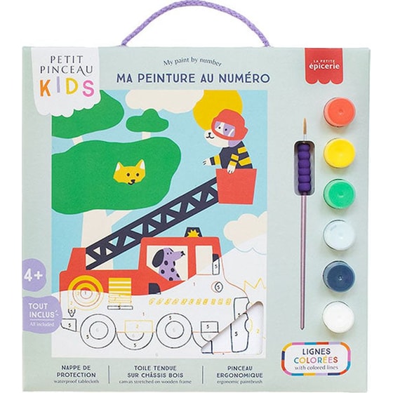 Παιδικό Σετ Ζωγραφικής με Αριθμούς με Πινέλο & Χρώματα La Petite Epicerie - Woof image 0