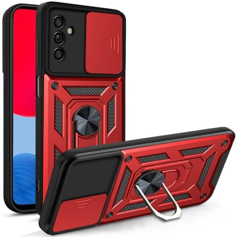 BODYCELL Θήκη Samsung Galaxy M34 5G -Bodycell Armor Slide Ring Holder - Red