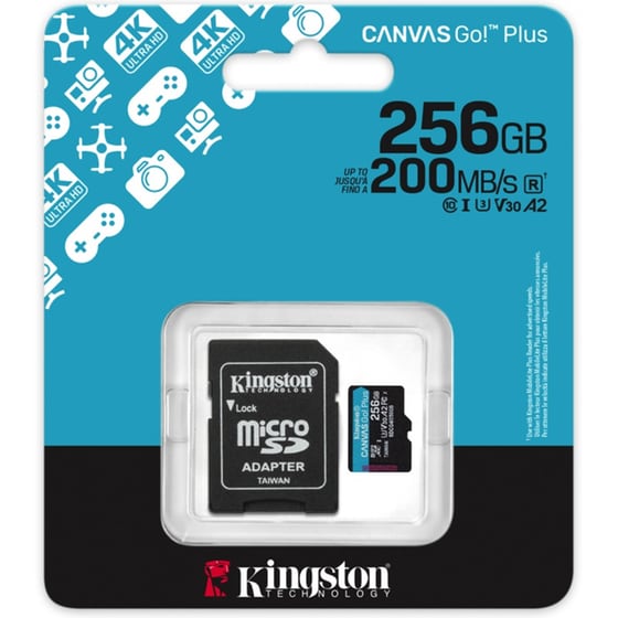 Kingston Canvas Go! Plus Gen4 microSDXC 256GB Class 10 U3 V30 UHS-I με αντάπτορα image 4