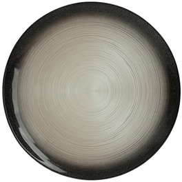 Πιατέλα Σερβιρίσματος Spitishop Γυάλινη 33 cm - Μαύρo/Γκρι