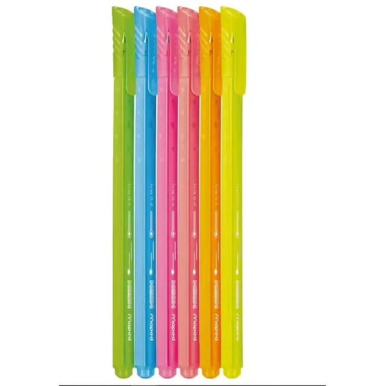 Μαρκαδόροι Σχεδίου Maped Graph Fine Neon (6 Τεμάχια) image 1