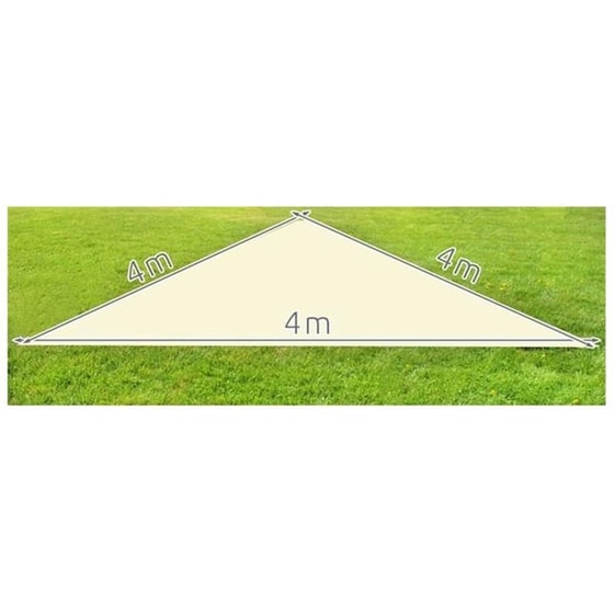 Πανί Σκίασης Εξωτερικού Χώρου Σκίαστρο Aria Trade Αδιάβροχο Τριγωνικό 4x4x4 m - Μπεζ image 4