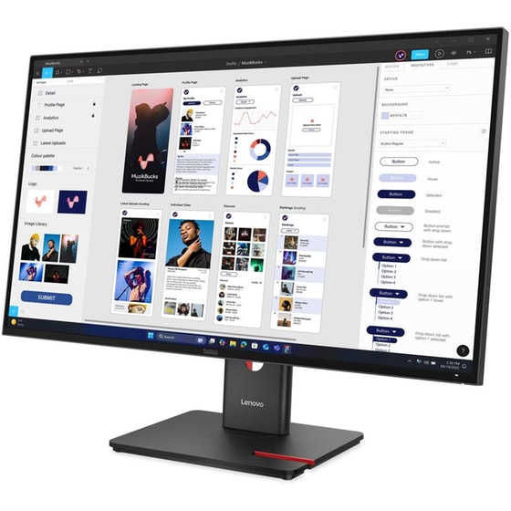 Lenovo ThinkVision T32UD-40 Monitor 31.5" Flat 4Κ IPS 60Hz 6ms image 2