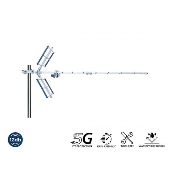 Εξωτερική Κεραία Edision Yagi - Ασημί image 1
