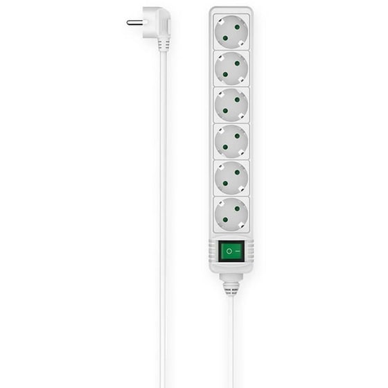 Πολύπριζο Surge Protector HAMA 6 Schuko 1.4M - White image 0