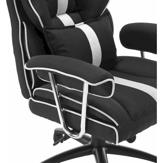 Gaming Καρέκλα White Shark Le Mans Υφασμάτινη - Μαύρο/ Λευκό image 1