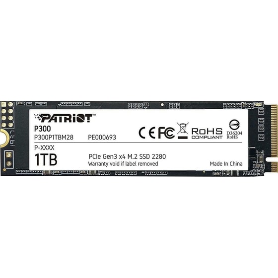 Εσωτερικός SSD Patriot P300 1TB M.2 PCIe 3.0 NVME image 0
