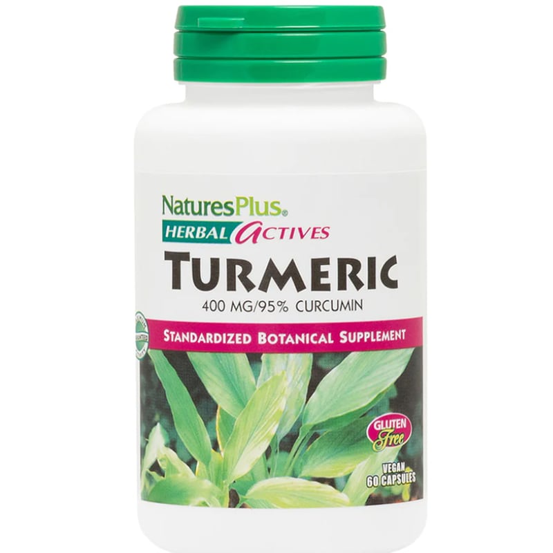 Ειδικό Συμπλήρωμα Διατροφής Natures Plus Herbal Actives Turmeric 400mg - 60 κάψουλες