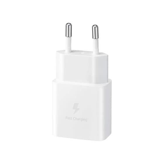 Σετ Φόρτισης Samsung Fast Usb-C 15W 3A with cable Usb-C 1m - White image 1