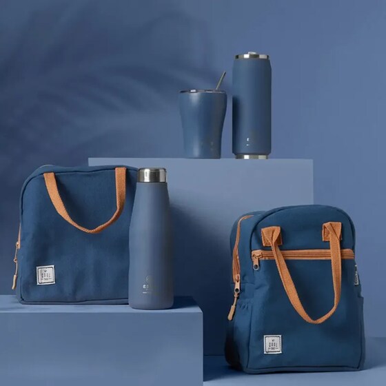 Τσαντάκι Φαγητού Estia Home Art Denim Blue 6L image 6