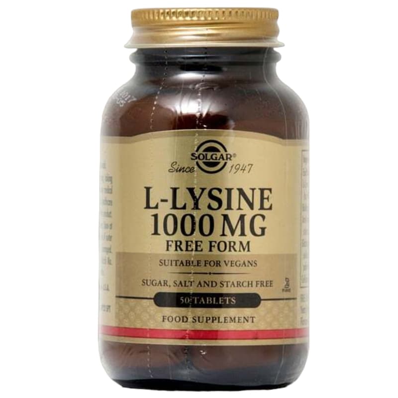 Αμινοξύ Solgar L-lysine 1000mg - 50 ταμπλέτες