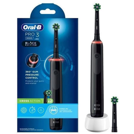 Ηλεκτρική Οδοντόβουρτσα ORAL-B Pro 3 3000 Cross Action  Black Edition image 0