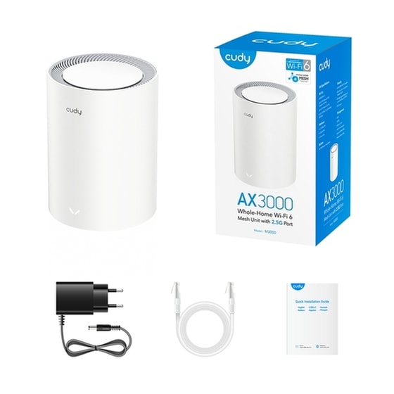Cudy M3000 v2 WiFi Mesh Network Access Point Wi Fi 6 Dual Band (2.4 & 5GHz) Λευκό image 4