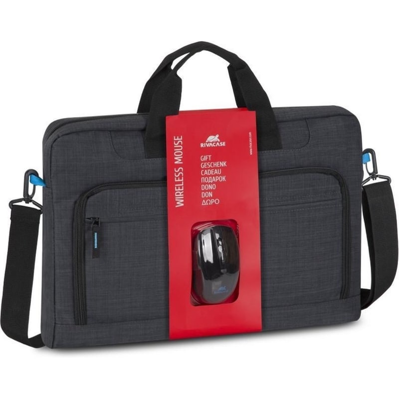 Bundle Τσάντα Laptop Rivacase 17.3 - Ανθρακί