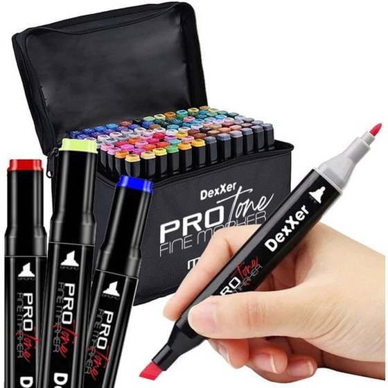 Επαγγελματικοί Μαρκαδόροι Ζωγραφικής Aria Trade Διπλή Μύτη Board και Fine 2.0 mm (80 Τεμάχια) image 4