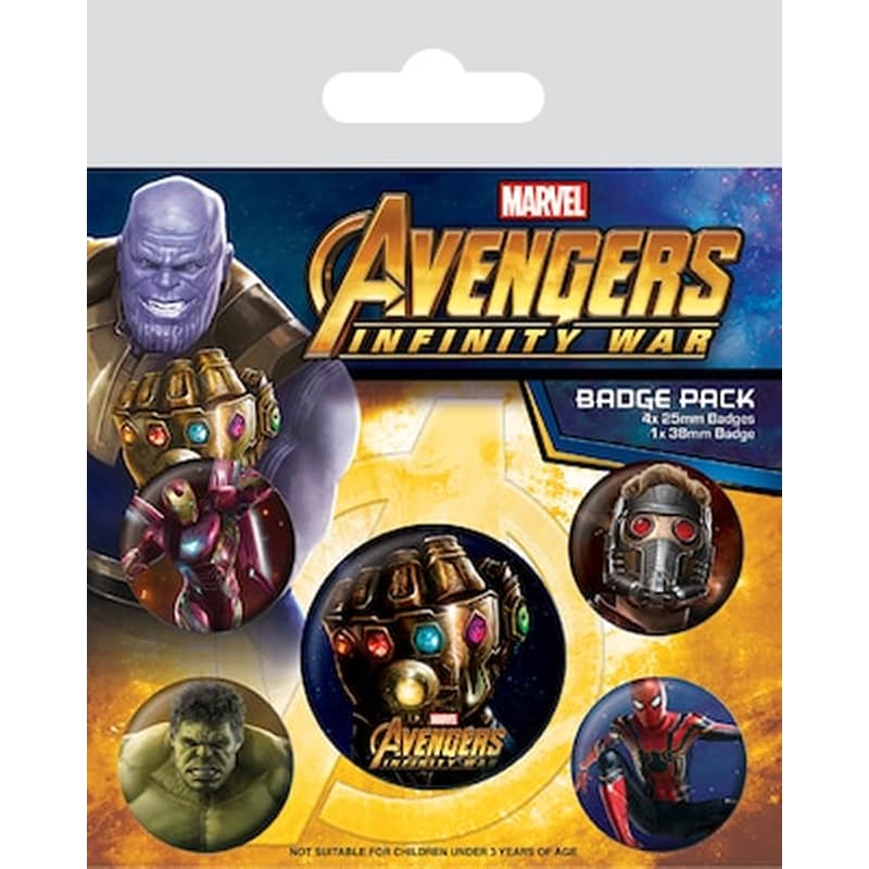 PYRAMID Pins Set Marvel Infinity War - Infinity Gauntlet