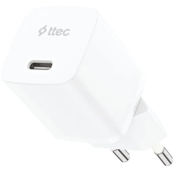 Φορτιστής Πρίζας Ttec 2SCG20LB 20W με Καλώδιο USB-C σε Lightning - White image 1